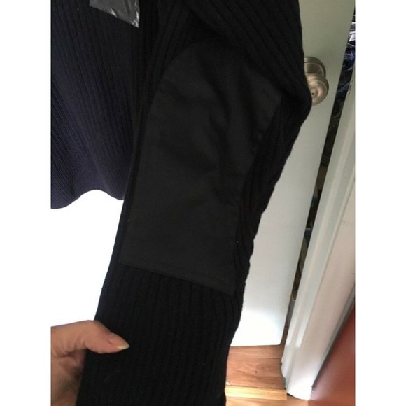 Liberty Uniform Top Brass Sweater Navy Blue XL epaulets reinforced elbows - Picture 7 of 8